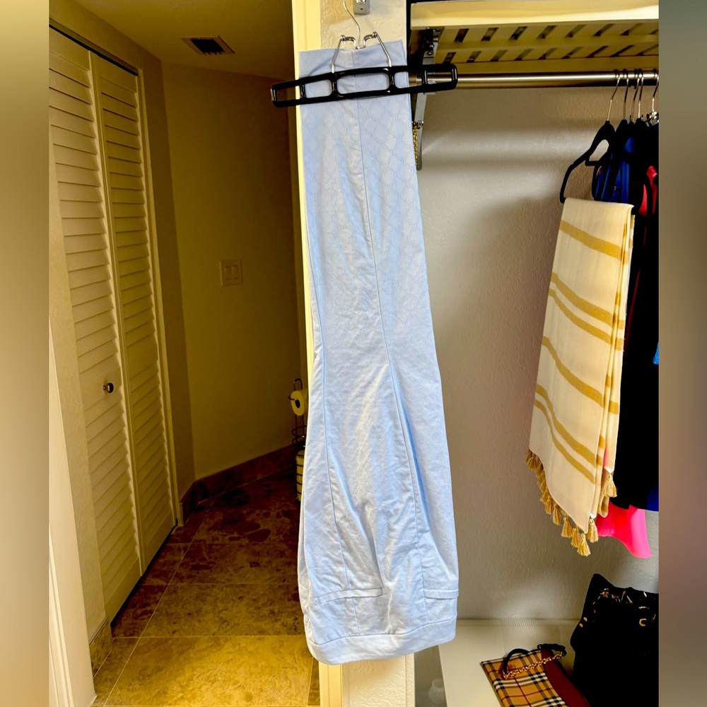 NWOT LIGHT BLUE DIAMOND PATTERN PANTS